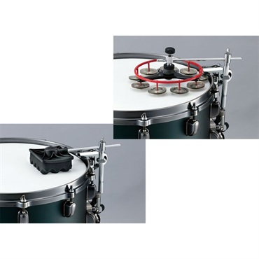 TAMA MC8 [フープグリップ クランプ] & HCA20 [エフェクト用アクセサリー・マウントアーム]【タムにスプラッシュシンバルをセットアップ！】 画像1