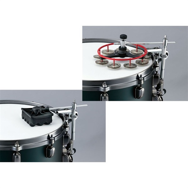 TAMA MC8 [フープグリップ クランプ] & HCA20 [エフェクト用アクセサリー・マウントアーム]【タムにスプラッシュシンバルをセットアップ！】 画像1