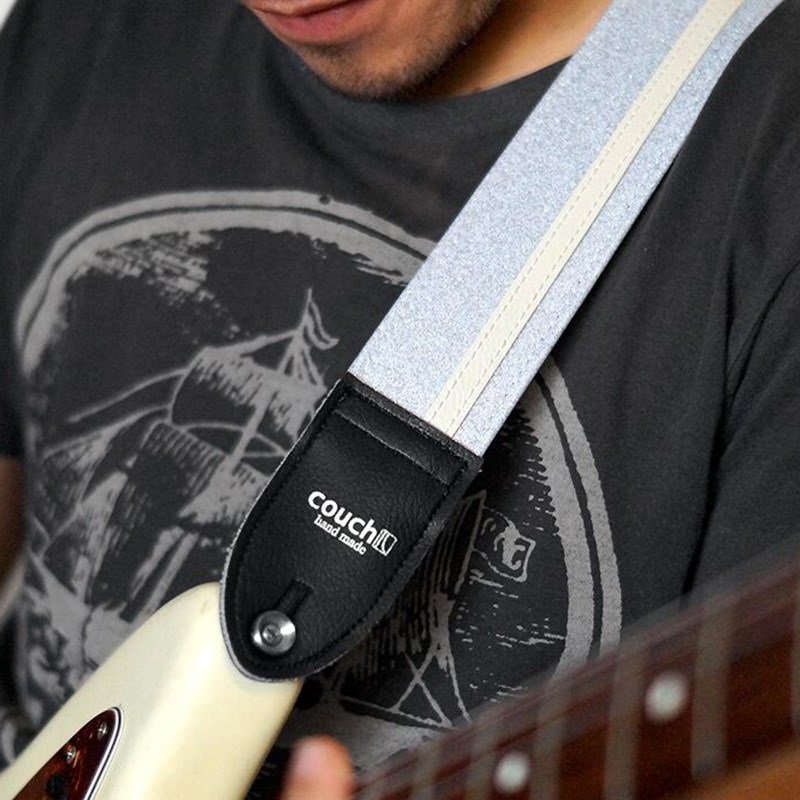 Couch Guitar Strap RacerX SilverSparkle/White 画像3