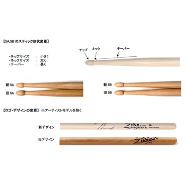 Zildjian LAZLZ5BND [Hickory Series 5B / Nylon Tip / Natural Finish / Black DIP] 画像1