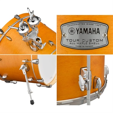 YAMAHA TMP0F4LCS [Tour Custom/All Maple Shell Drum Kit/BD20，FT14，TT12&10，ダブルタムホルダー付属/ リコライスサテン] 画像4