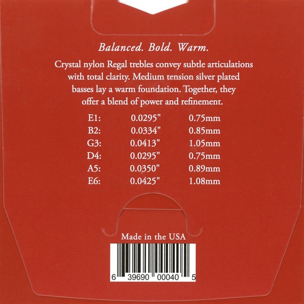 AUGUSTINE REGAL/RED SET MEDIUM TENSION オーガスティン 画像1