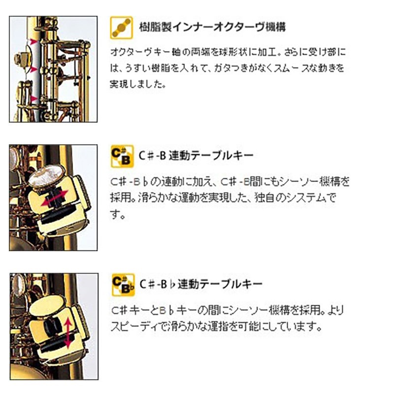 ヤナギサワ バリトンサックスマウスピース メタル シルバー SP
