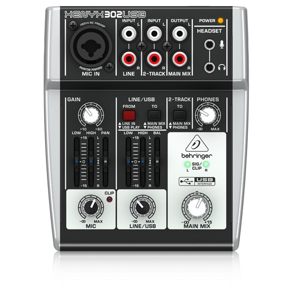 BEHRINGER 302USB XENYX　【USBオーディオインターフェース搭載アナログミキサー】 画像2