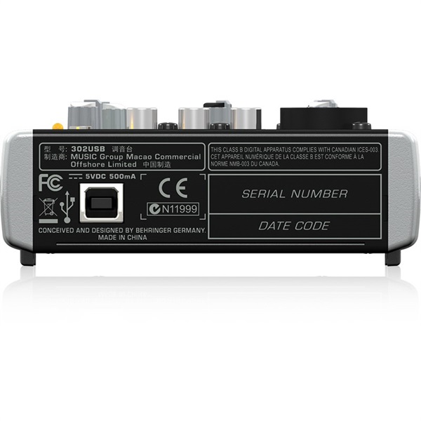 BEHRINGER 302USB XENYX　【USBオーディオインターフェース搭載アナログミキサー】 画像3