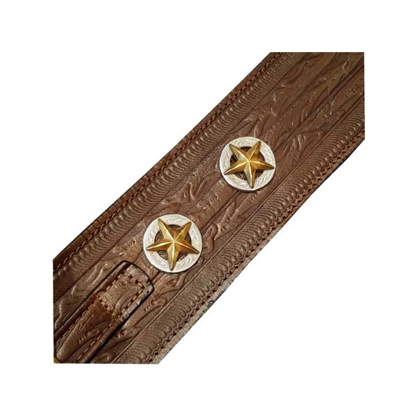 LHL 75037 Belting Strap w/conchos 3pc Buckle Set BROWN 画像3
