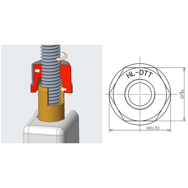 DRUMMERS TOP TEAM DTT HARDLOCK-LUGNUT 17mm 画像2