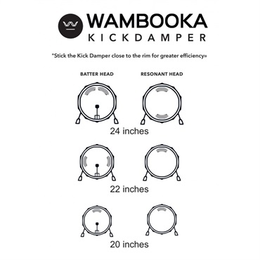 WAMBOOKA キックダンパー [ WB-KD / 強力な粘着力で貼り付けるバスドラム用ミュート！] 画像2