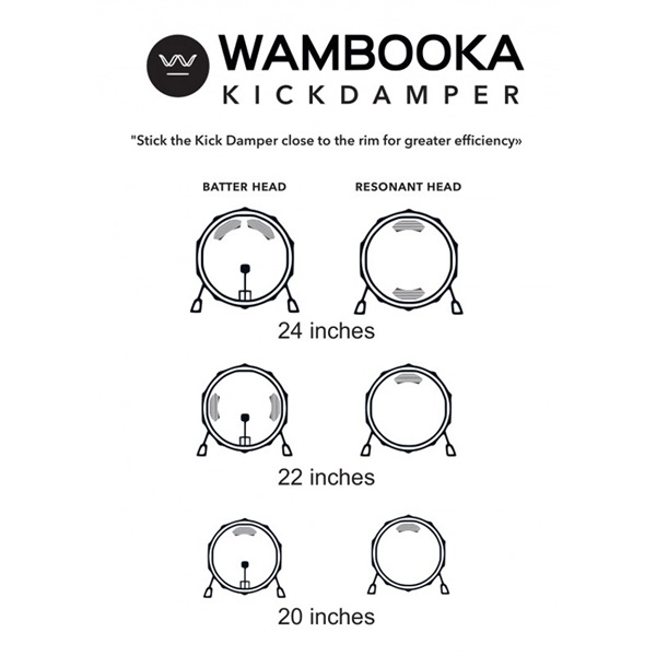 WAMBOOKA キックダンパー [ WB-KD / 強力な粘着力で貼り付けるバスドラム用ミュート！] 画像2