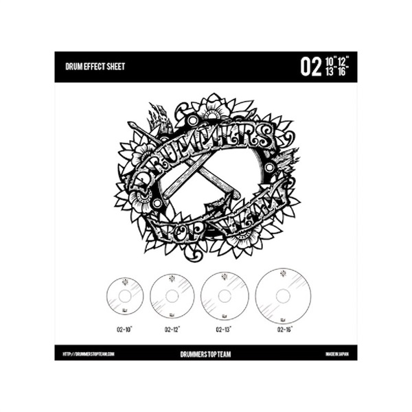 DRUMMERS TOP TEAM DRUM EFFECT SHEET 03 (0.3mm) / Tom set (10，12，13，16インチ) 画像4