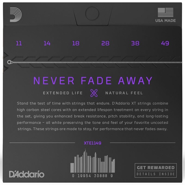 D’Addario XTE1149 XT Nickel Medium (.011-.049) 画像1
