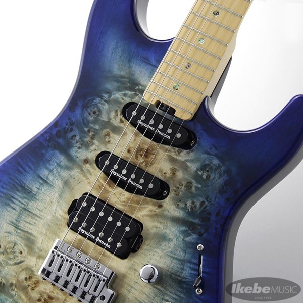 ESP SNAPPER-CTM Poplar Burl (Nebula Blue Burst/Hard Maple) 【即納可能】 画像3
