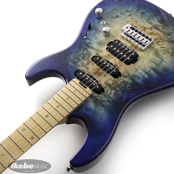 ESP SNAPPER-CTM Poplar Burl (Nebula Blue Burst/Hard Maple) 【即納可能】 画像5