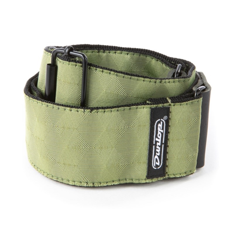 Dunlop (Jim Dunlop) JACQUARD HEXAGON ECHO OLIVE STRAP (D67