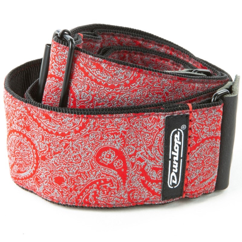 Dunlop (Jim Dunlop) JACQUARD PAISLEY RED STRAP (D67-11) 画像1