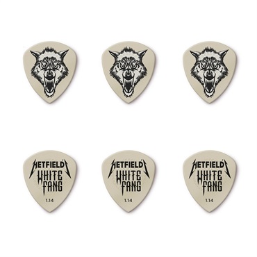 Dunlop (Jim Dunlop) HETFIELD'S WHITE FANG (PH122T114) ピックケースセット [ピック6枚入り/厚さ1.14mm] 画像1