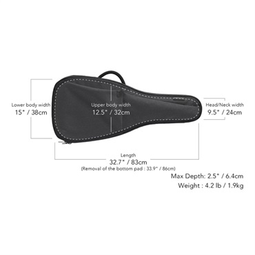 basiner 【創業50周年大決算SALE】 BRISQ-HG Charcoal Grey [ヘッドレスギター用ケース] 画像5