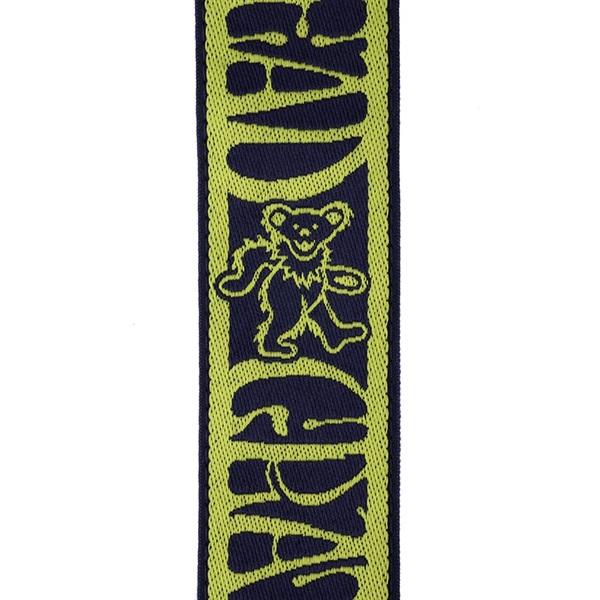 PLANET WAVES Grateful Dead Woven Straps Dancing Bears Yellow/Navy [50GD02] 画像2