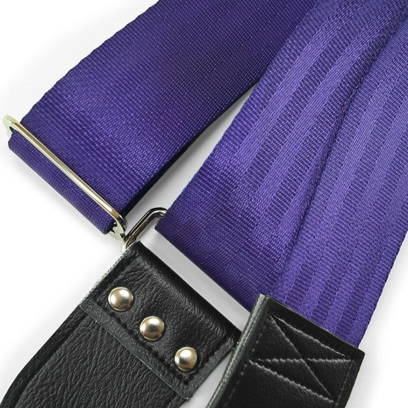 Couch Guitar Strap Recycled Bright Purple Seatbelt(パープル) 画像1