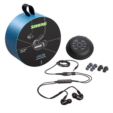 SHURE AONIC215(SE215DYBK+UNI-A)(トランスルーセントブラック)(国内正規品2年保証)(シュア) 画像1
