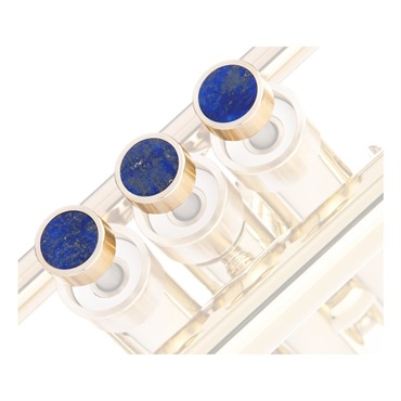 KGU brass ケージーユー ブラス / トリムキットHEAVY Raw Brass & Lapiz Lazuli Stone Bach トランペット用 画像1