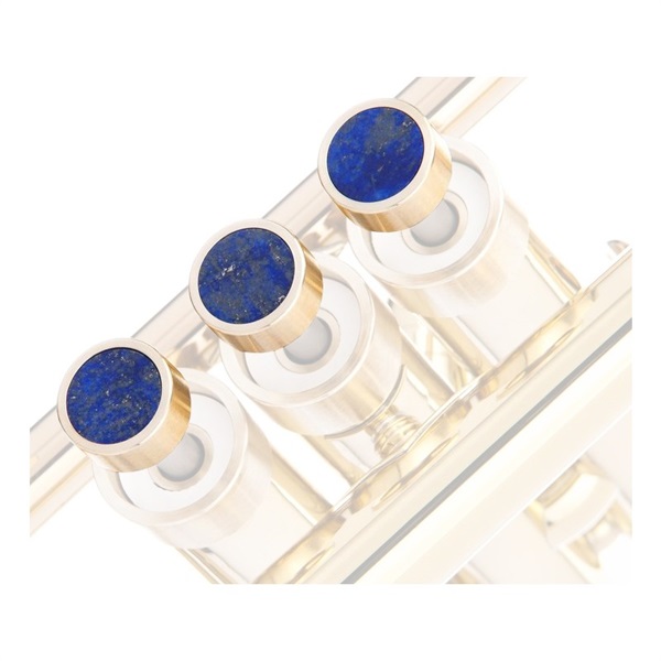 KGU brass ケージーユー ブラス / トリムキットHEAVY Raw Brass & Lapiz Lazuli Stone Bach トランペット用 画像1