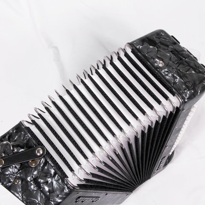 TOMBO (アコーディオン専門店・出荷前検品発送)TOMBO トンボ GT-60B CGP コスモグレーパール アコーディオン 入門向け ピアノ式 34鍵盤 中型 60ベース (鍵盤堂試奏可能) 画像6