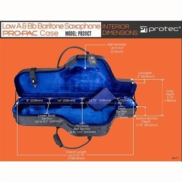 PROTEC バリトンサックス用ケース プロテック PB311CT ｜イケベ