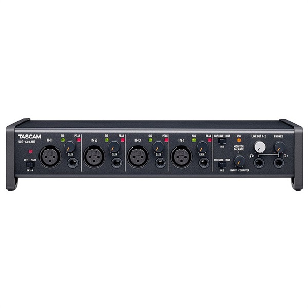 TASCAM US-4x4HR(4chマイク入力， 4IN/4OUT 192kHz対応USBオーディオインターフェース)(タスカム) 画像1