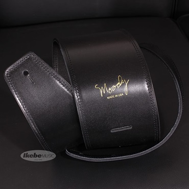 Moody Handmade Leather Straps Leather & Leather Series 4.0inch Standard Tail 【 Black / Black 】 画像2