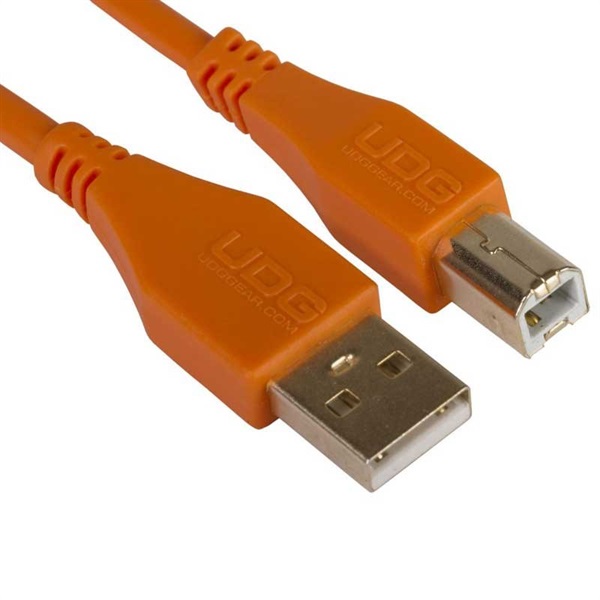 UDG Ultimate Audio Cable USB 2.0 A-B Orange Straight 1m 画像1