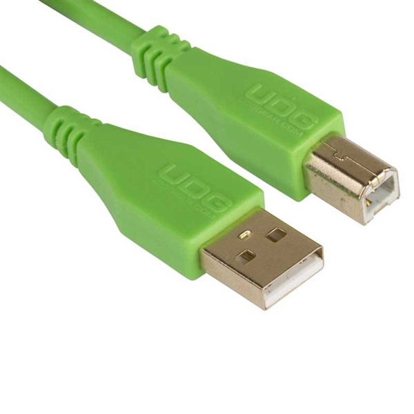 UDG Ultimate Audio Cable USB 2.0 A-B Green Straight 1m 画像1