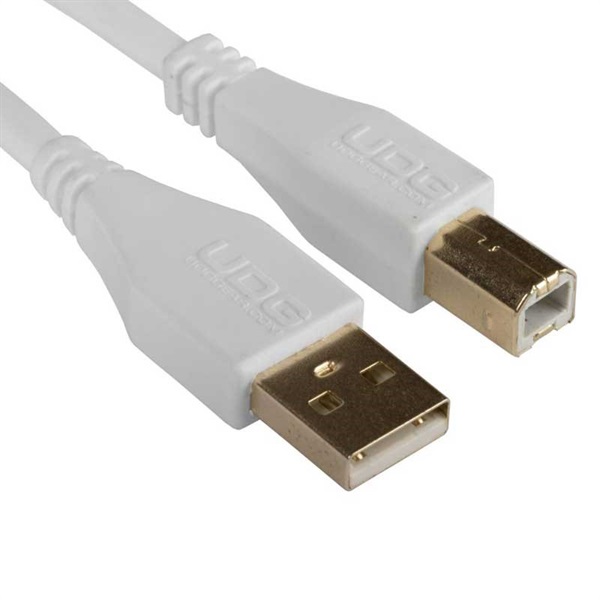 UDG Ultimate Audio Cable USB 2.0 A-B White Straight 1m 画像1