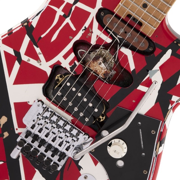 EVH Striped Series Frankenstein Frankie Red with Black Stripes Relic 画像3