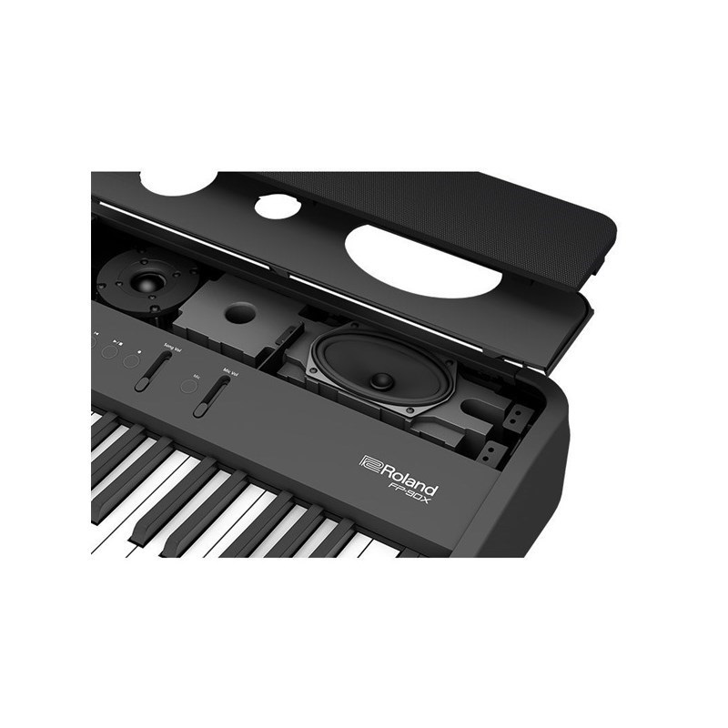Roland 【お取り寄せ商品】FP-90X-BK +専用スタンド+3本ペダル+高低自在イスセット【ヘッドホン・お手入れクロス付】【代引不可】【沖縄・離島送料別途見積】(電子ピアノ) 画像5