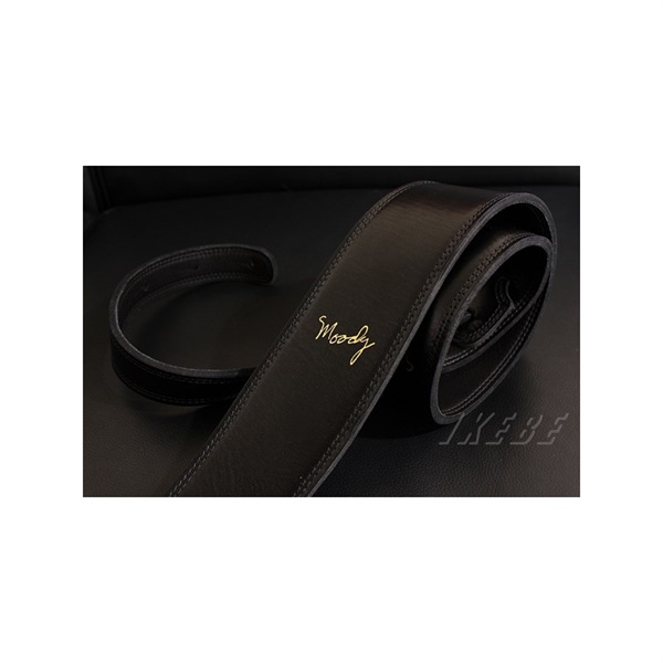 Moody Handmade Leather Straps Leather & Leather Series 2.5inch Standard Tail【Black / Black 】 画像2
