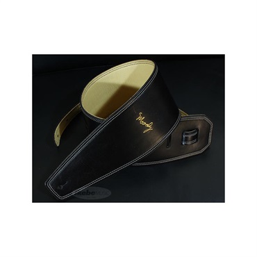 Moody Handmade Leather Straps Leather & Leather Series 4.0inch Standard Tail 【 Black / Cream 】 画像2