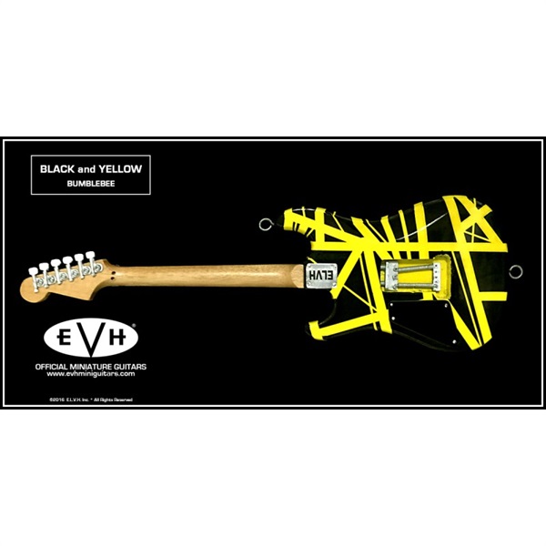 OFFICIAL EDWARD VAN HALEN MINI GUITARS EVH MINI GUITARS (Black and Yellow) Bumblebee [オフィシャル・ミニチュアEVHレプリカ・ギター] 画像6