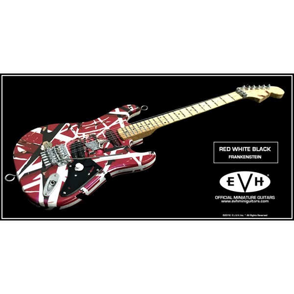 OFFICIAL EDWARD VAN HALEN MINI GUITARS EVH MINI GUITARS(Red-White