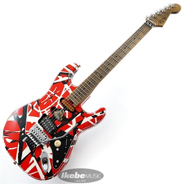 EVH Striped Series Frankenstein Frankie Red with Black Stripes Relic 画像1