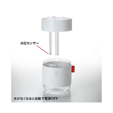 SANWA SUPPLY USB-TOY100W　USB加湿器(LEDライト付き) ホワイト 【数量限定価格】 画像3