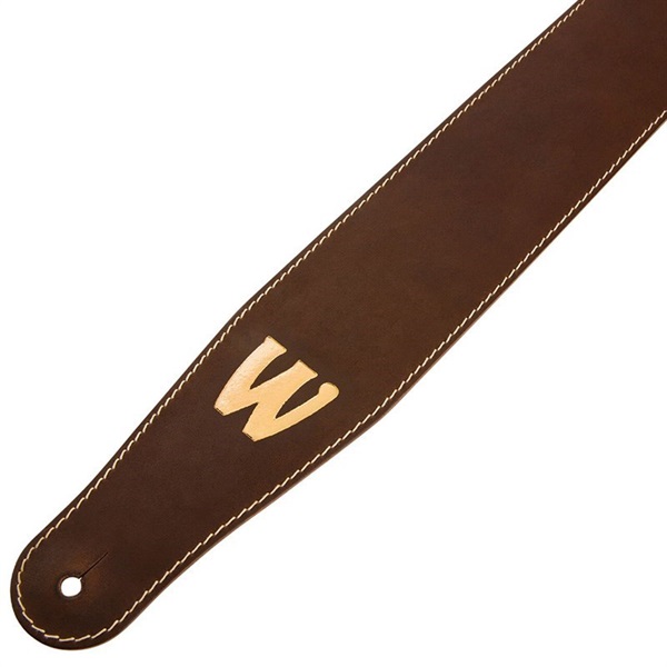 Warwick Genuine Leather Bass Strap (Brown/Gold) 【お取り寄せ商品】 画像2