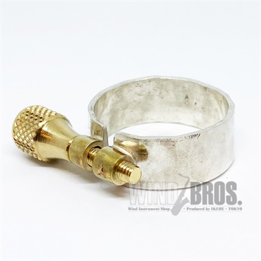 Gottsu ゴッツ アルトサックス/Cメロディサックス/ラバー用リガチャー Solid Silver Ligature 画像1