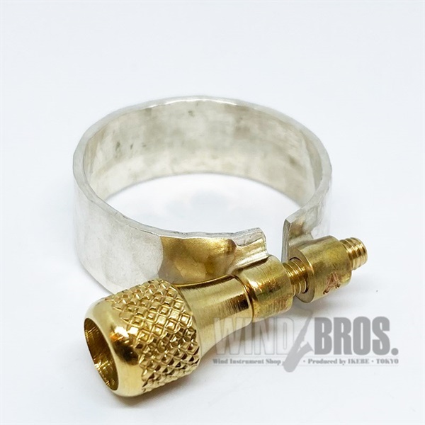 Gottsu ゴッツ アルトサックス/Cメロディサックス/ラバー用リガチャー Solid Silver Ligature 画像2