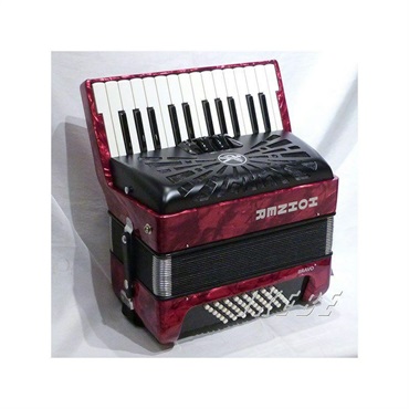 Hohner 【創業50周年大決算SALE】Bravo II 48 RED レッド (1台限定特価) HOHNER ホーナー アコーディオン 入門向け ピアノ式 26鍵盤 小型 画像1