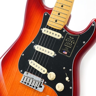 Fender USA American Ultra Luxe Stratocaster (Plasma Red Burst/Maple) 画像3