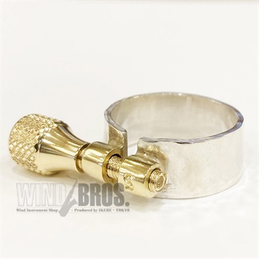 Gottsu ゴッツ ソプラノサックス/ラバー用リガチャー Solid Silver Ligature 画像1
