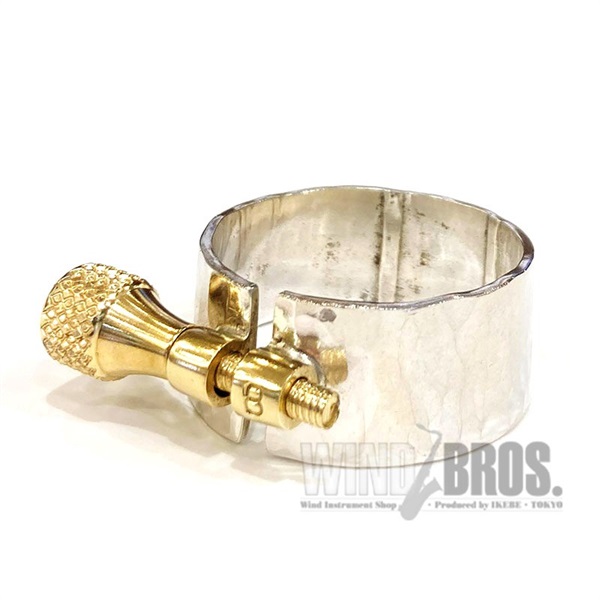Gottsu ゴッツ バリトンサックス/ラバー用リガチャー Solid Silver Ligature 画像1