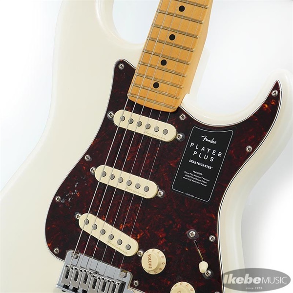Fender MEX Player Plus Stratocaster (Olympic Pearl/Maple Fender MEX Player Plus Stratocaster (Olympic Pearl/Maple