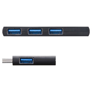 SANWA SUPPLY USB-3HSC1BK (USB3.0 4ポートハブ)(ブラック) 画像1